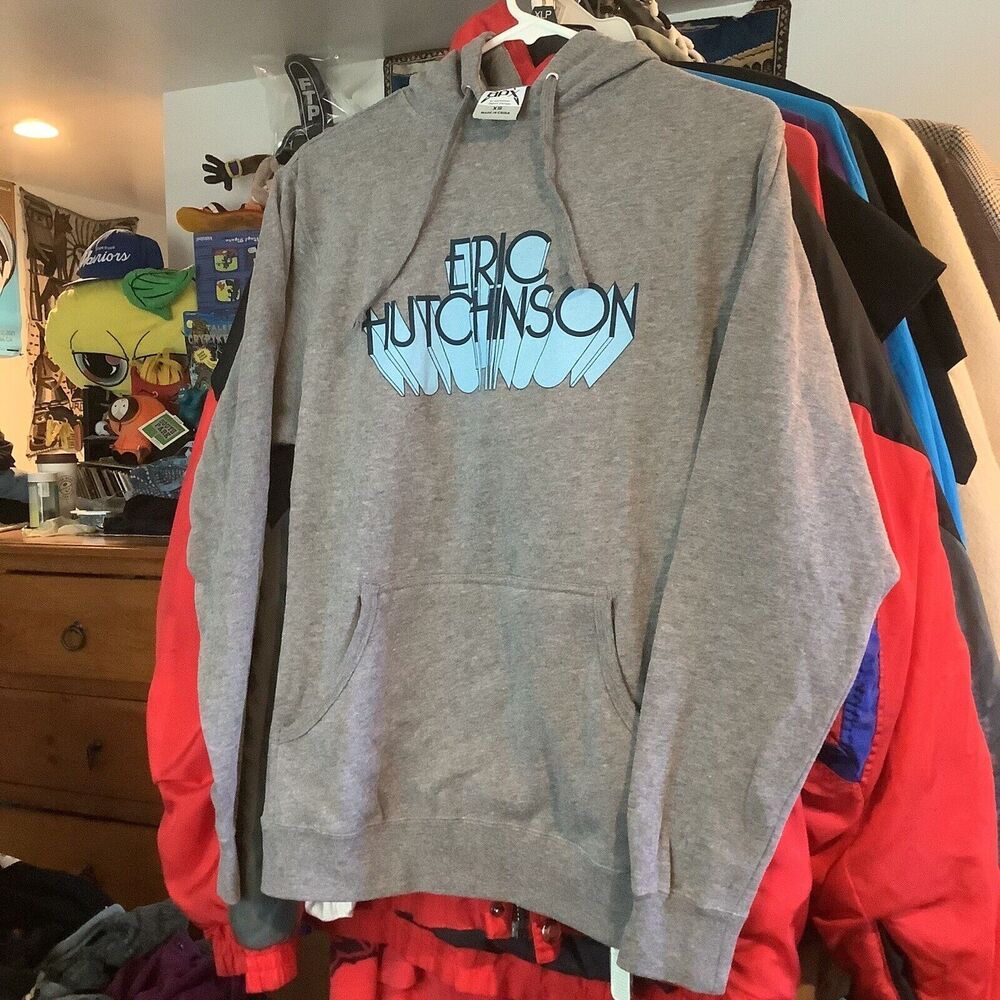 Rare Eric Hutchinson Hoodie Grey Gray Size Xs Extra Small Sweatshirt Apx